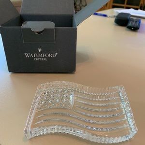 NIB Waterford Crystal Flag Paperweight